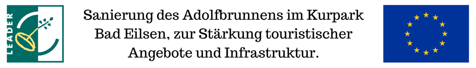 Hinweis - Banner zur Sanierung des Adolfbrunnens