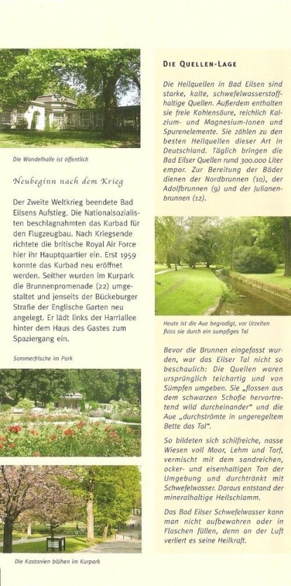 Grosser Flyer Bad Eilsen Kurpark Seite 2