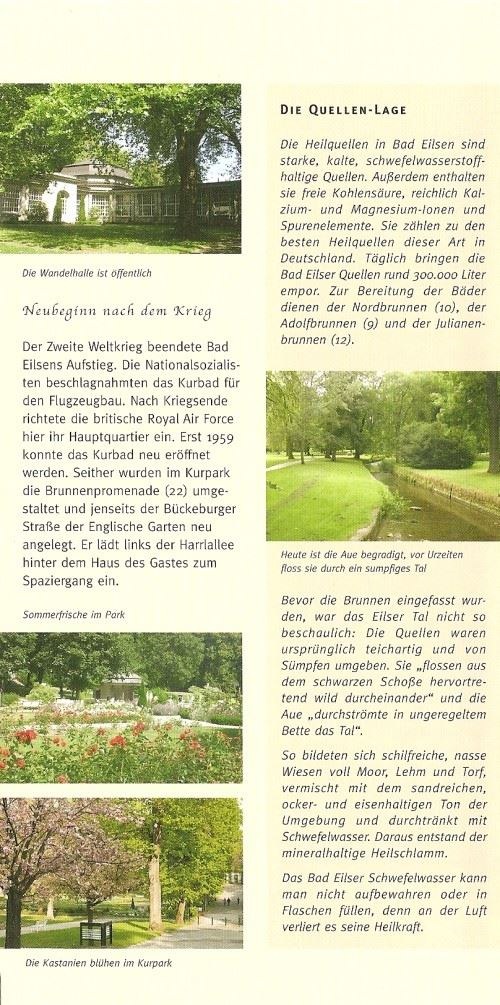 Grosser Flyer Bad Eilsen Kurpark Seite 2