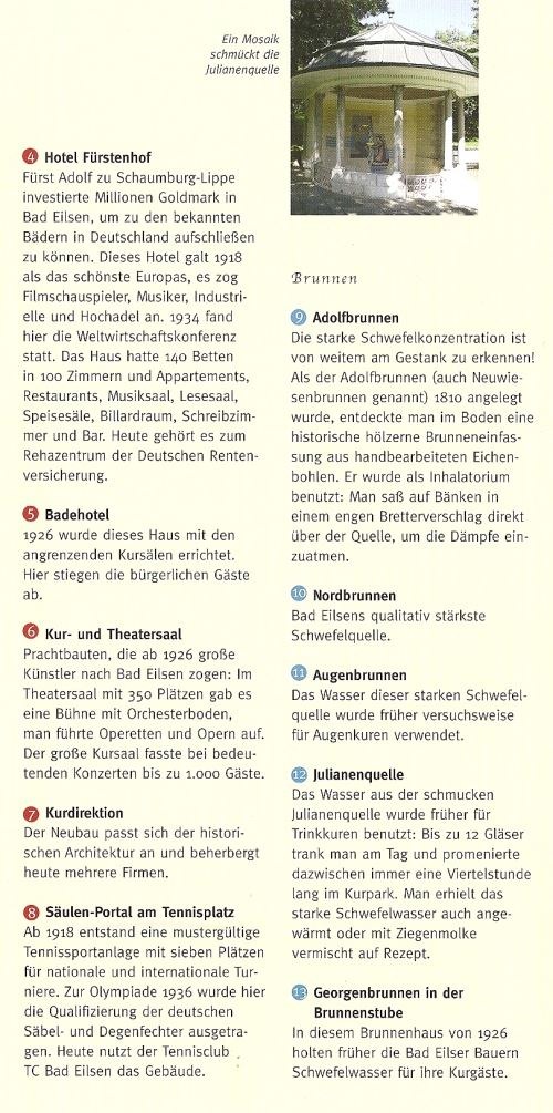 Grosser Flyer Bad Eilsen Kurpark Seite 3