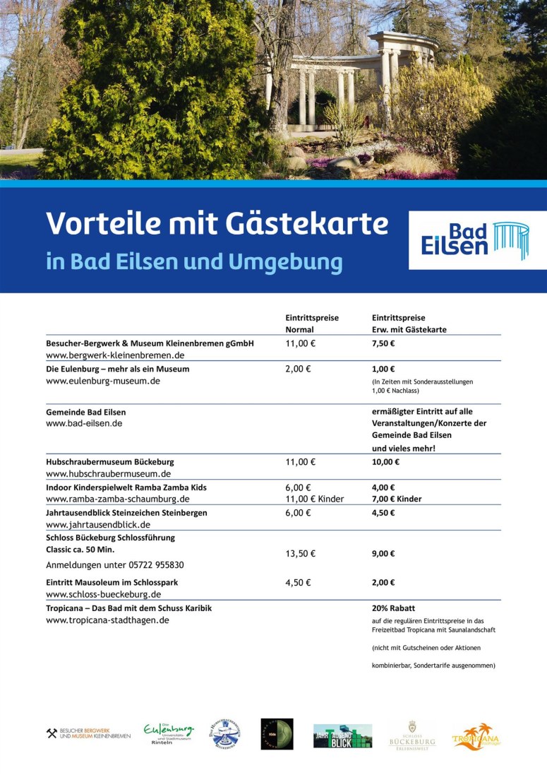 Vorteile mit der Gästekarte 1. Seite 