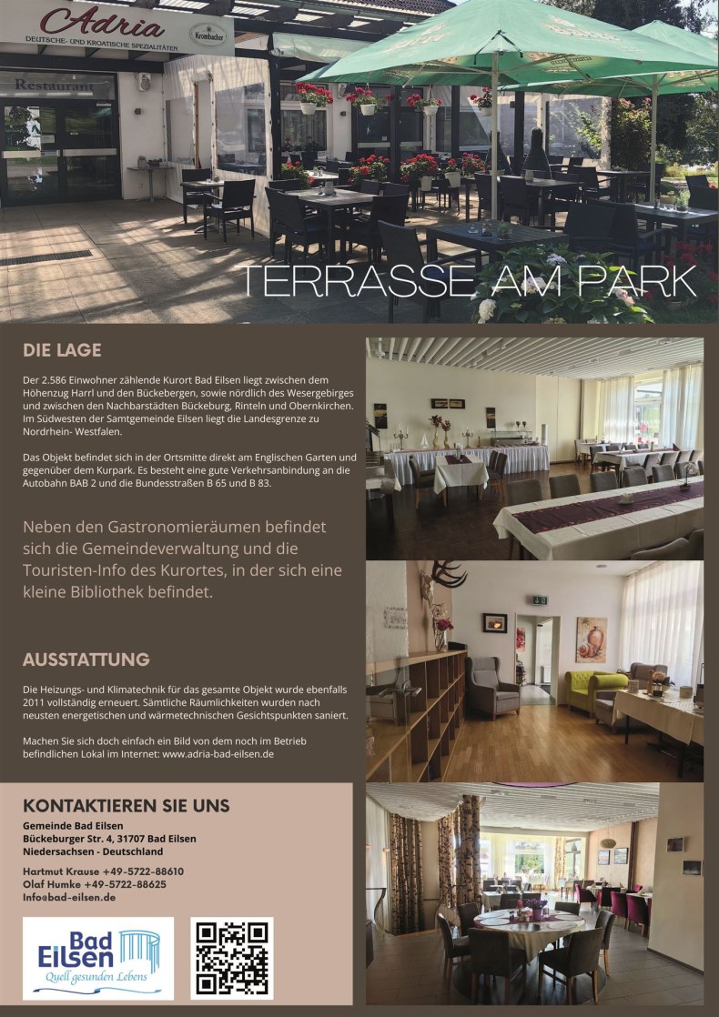 Flyer Vermietung Restaurant Bad Eilsen Seite 2