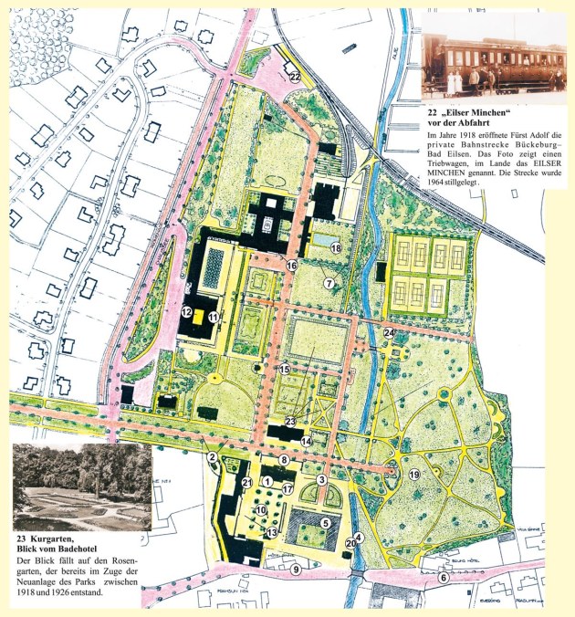 Alte Ansichten Bad Eilsen Broschüre Ortsplan Park